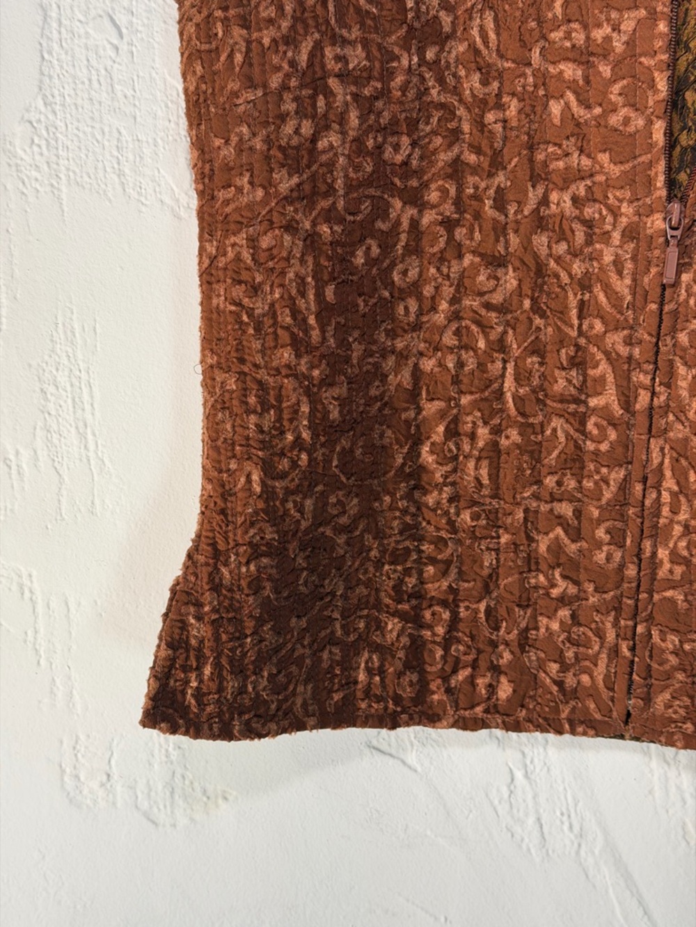 Coldwater Creek Metallic Bronze Textured Vest -medium - Picture 5 of 16